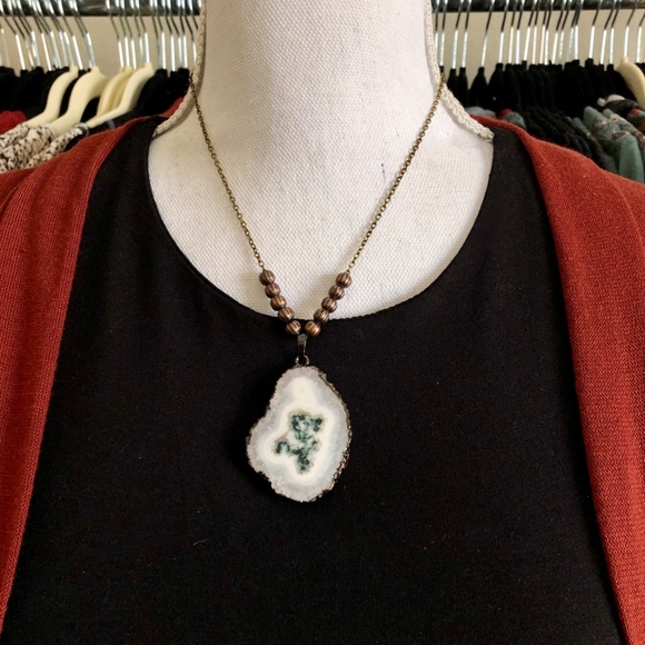 Sunflower Quartz Pendant Necklace - Picture 2 of 3